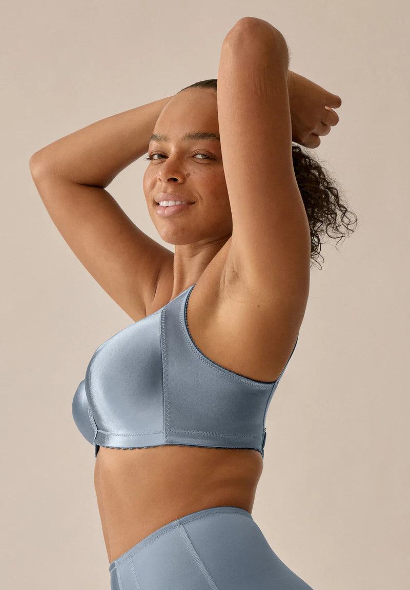 Сутиен с меки чаши без банели NATURANA 5063 - сиво