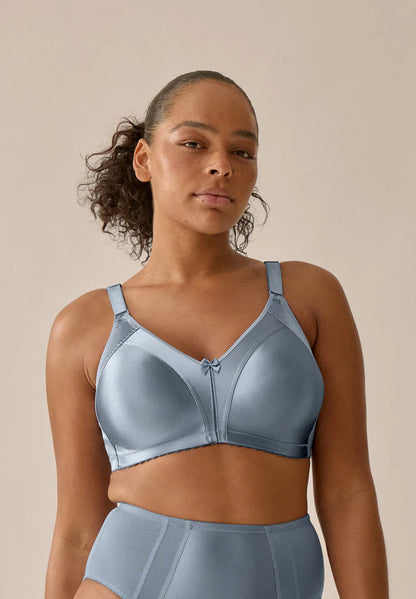 Сутиен с меки чаши без банели NATURANA 5063 - сиво