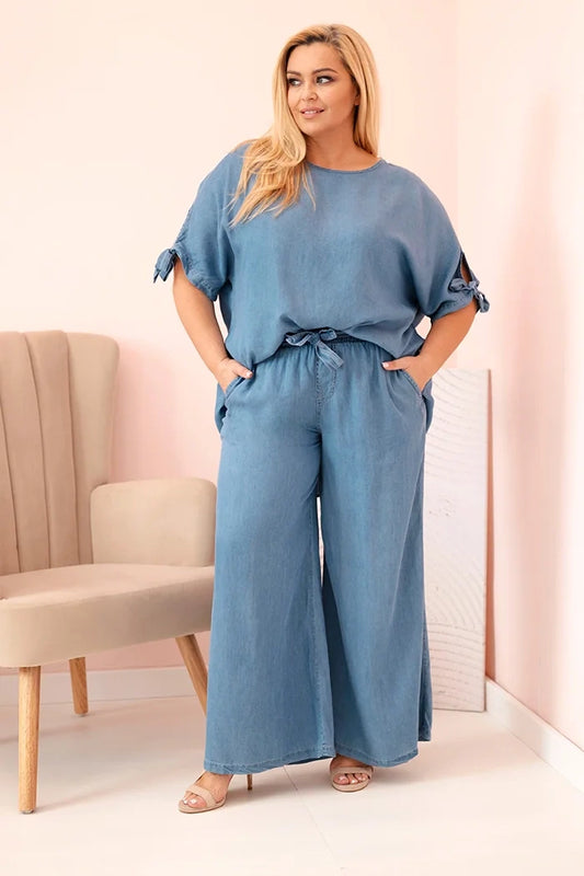 Комплект за жени Plus Size от Tencel 51014