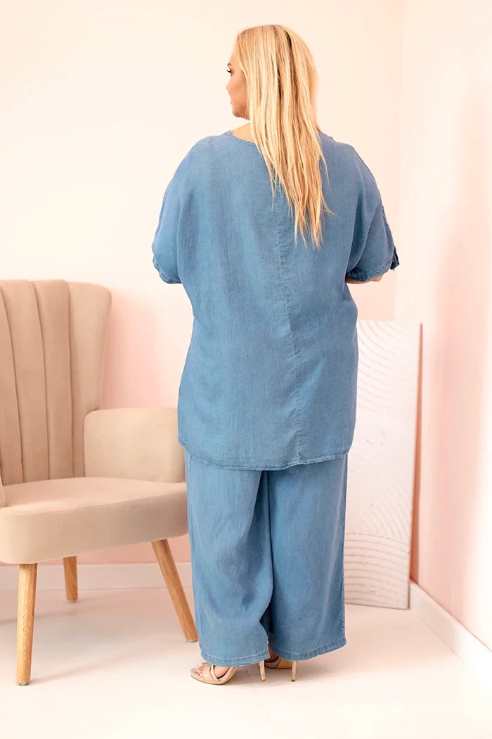 Комплект за жени Plus Size от Tencel 51014