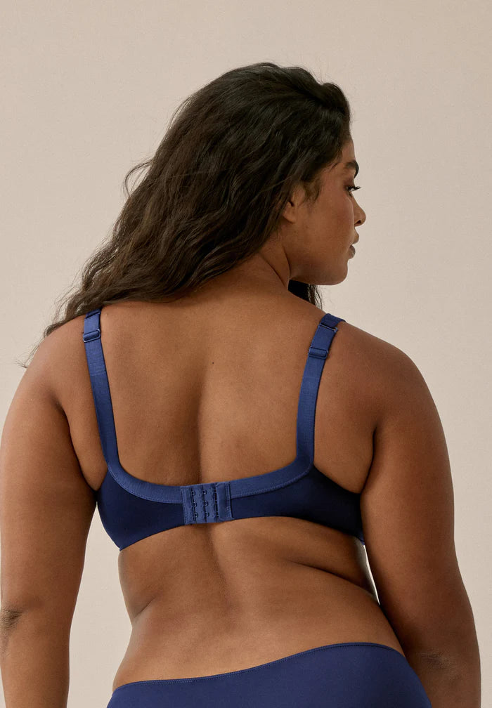 Сутиен с оформени чаши без банели NATURANA 5119 - тъмносин