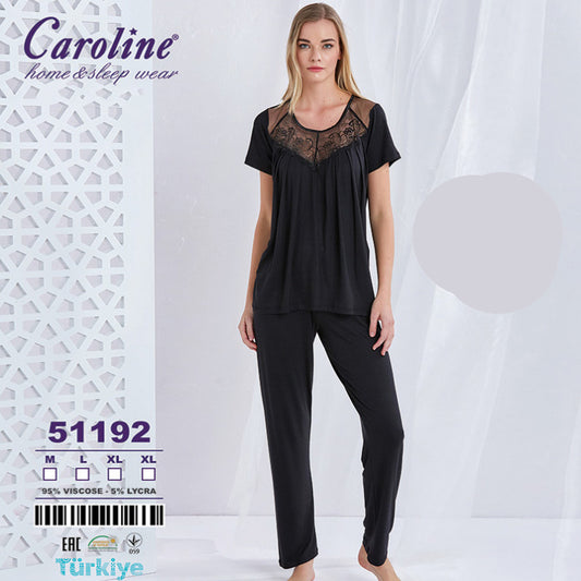 Дамска пижама от вискоза с къс ръкав CE-51192