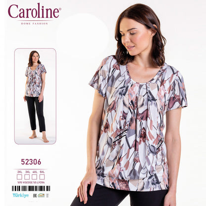 Макси пижама с къс ръкав и панталон CE-52306