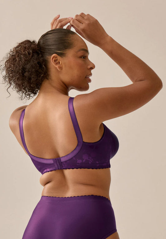 Сутиен с меки чаши без банели NATURANA 5363 - лилаво