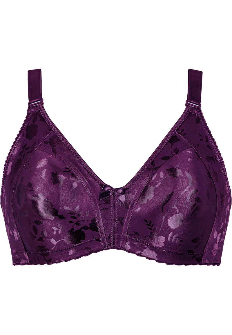 Сутиен с меки чаши без банели NATURANA 5363 - лилаво