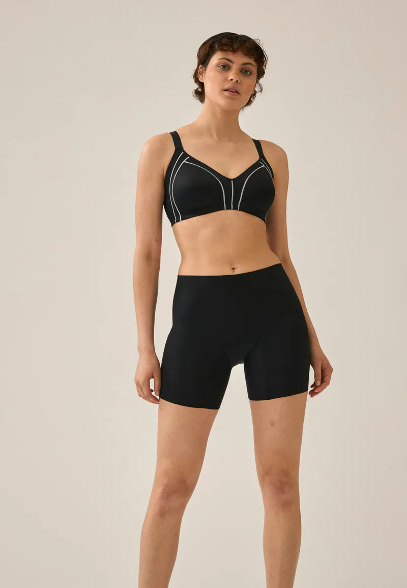 Сутиен с подплатени чаши без банели NATURANA 5632 - черно-бял