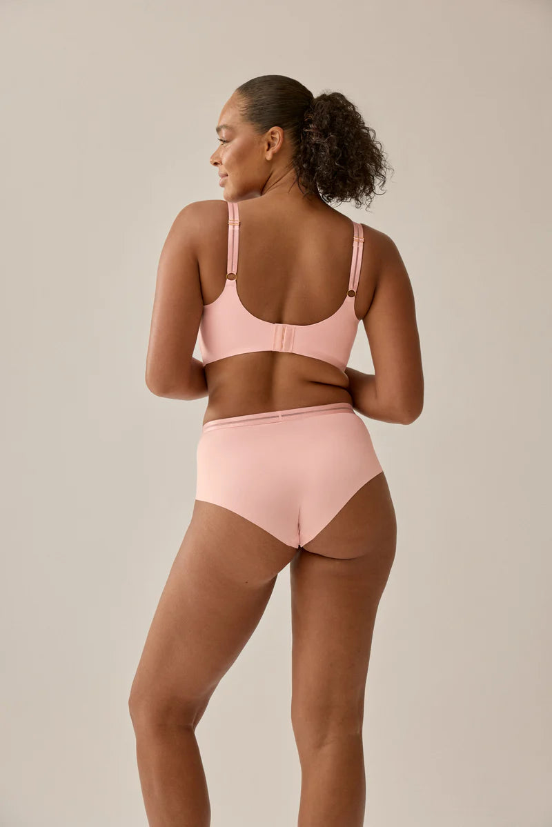 Сутиен с меки чаши без банели NATURANA 5658- розово