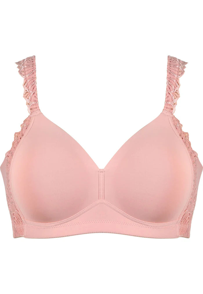Сутиен с оформени чаши без банели NATURANA 5675 - бледо розов