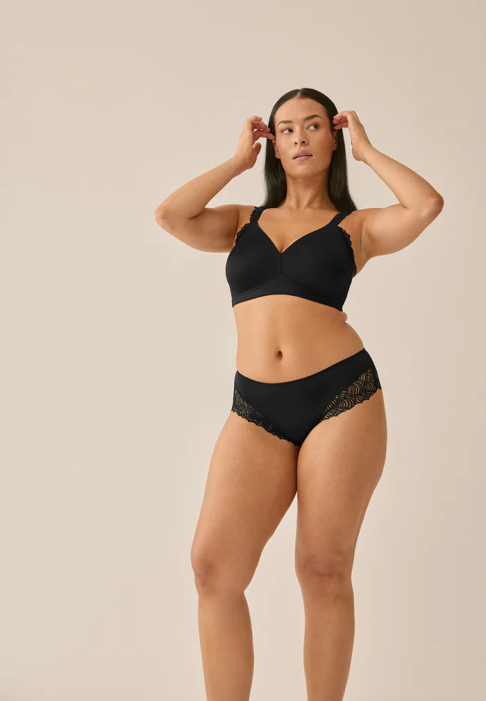 Сутиен с оформени чаши без банели NATURANA 5675 - черно