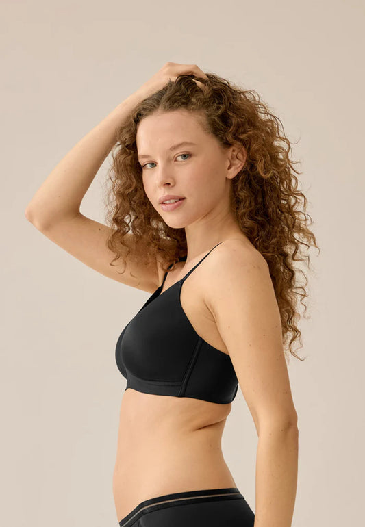 Сутиен с оформени чаши и без банели NATURANA 5758-черно