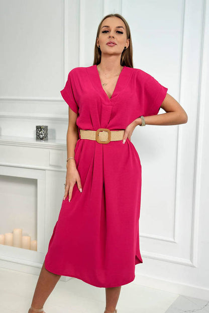 Рокля с декоративен колан 5904