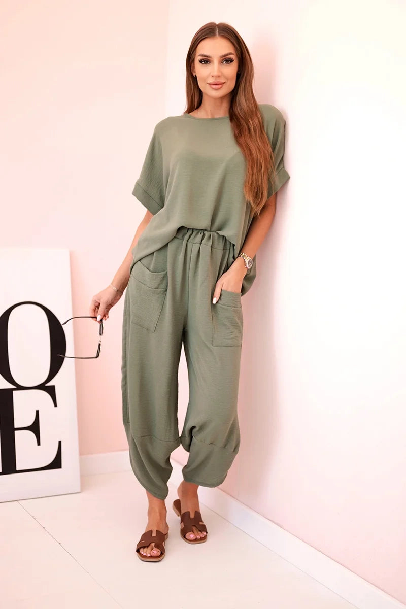 Комплект блуза от вискоза с панталон ART5920