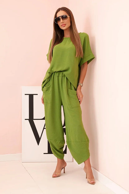 Комплект блуза от вискоза с панталон ART5920