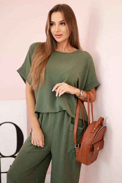 Комплект блуза от вискоза с панталон ART5920