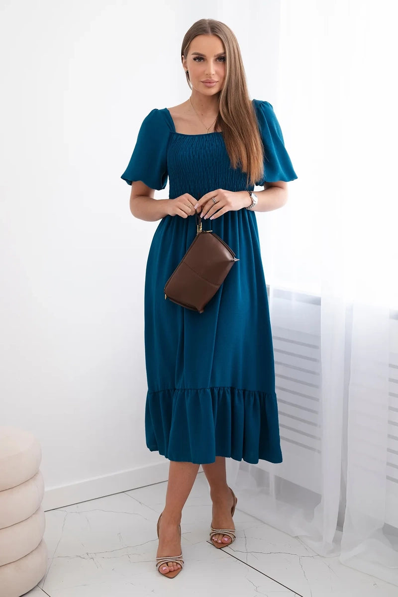 Рокля с плисирано деколте 5952