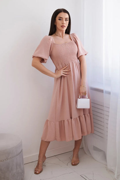 Рокля с плисирано деколте 5952