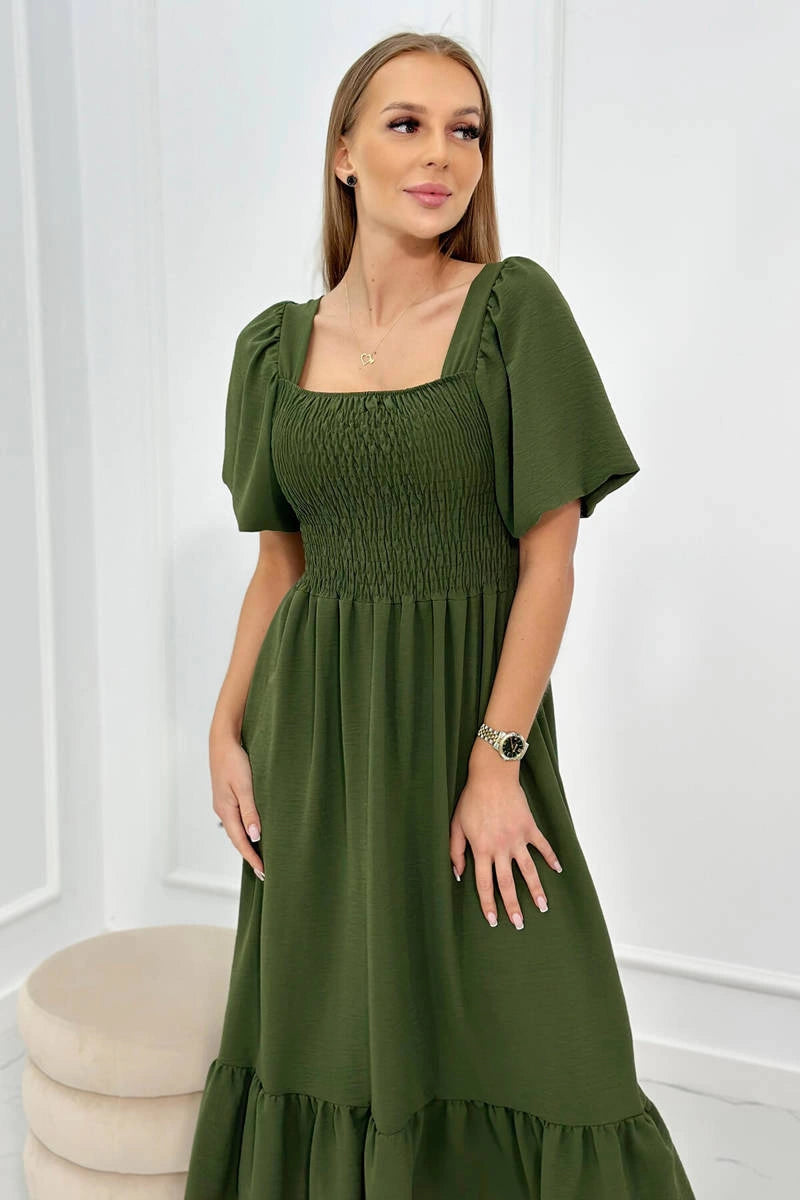 Рокля с плисирано деколте 5952