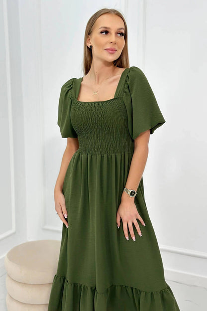 Рокля с плисирано деколте 5952