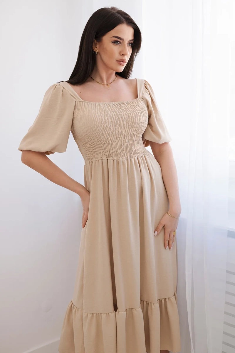 Рокля с плисирано деколте 5952