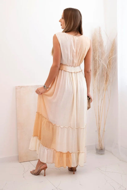 Дамска вискозна рокля с пайети 6122