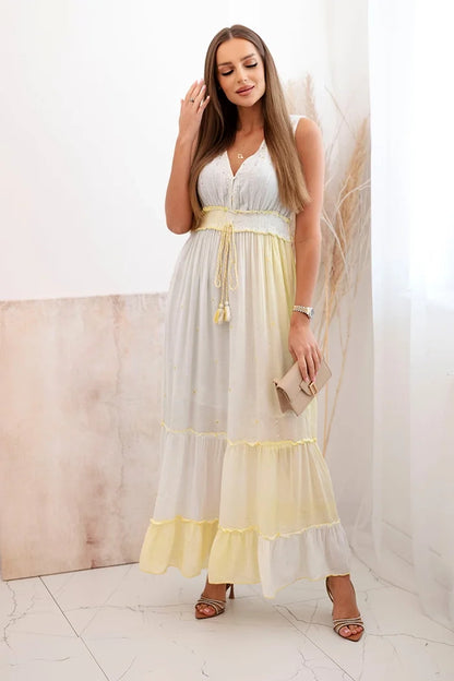 Дамска вискозна рокля с пайети 6122