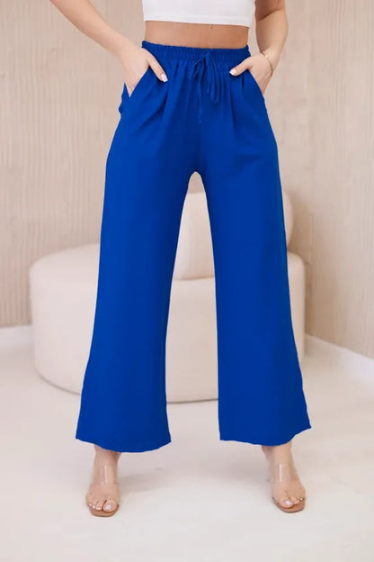 Широк прав панталон от вискоза 6695R