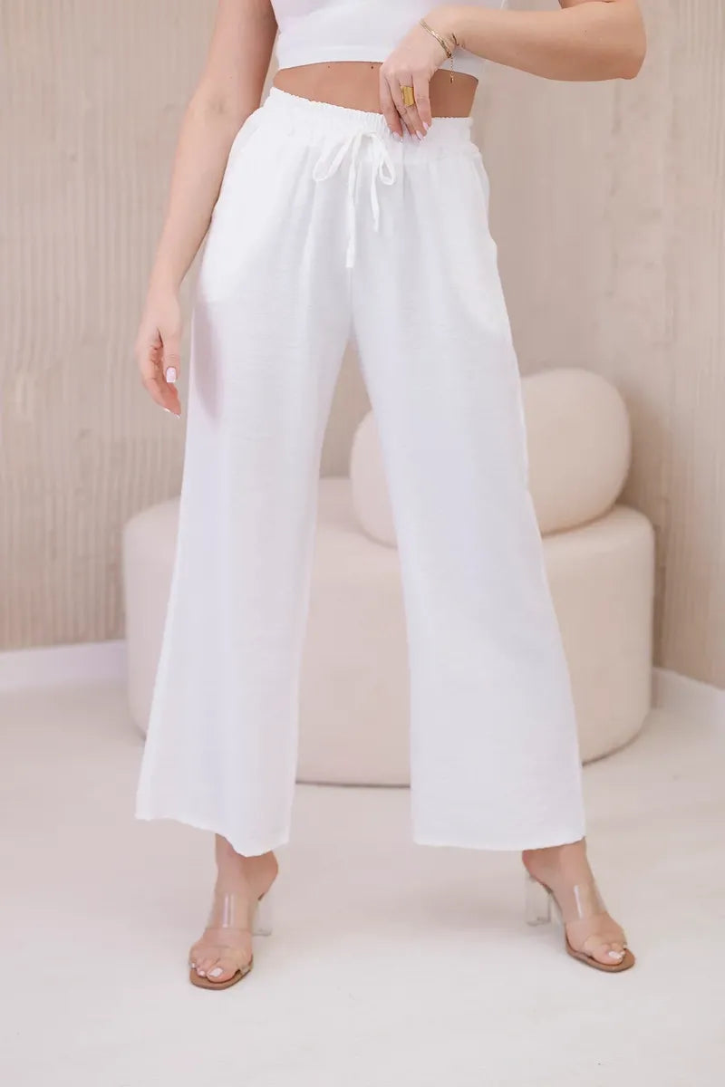 Широк прав панталон от вискоза 6695R