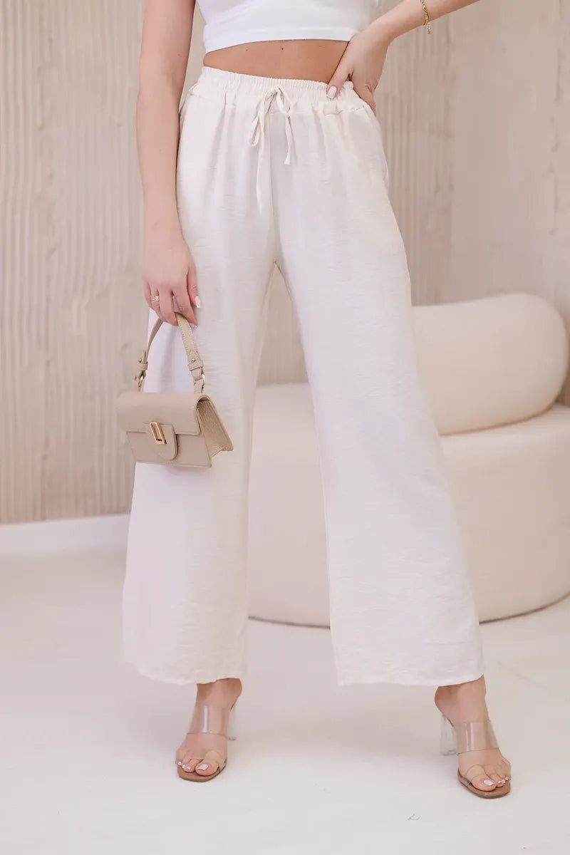 Широк прав панталон от вискоза 6695R