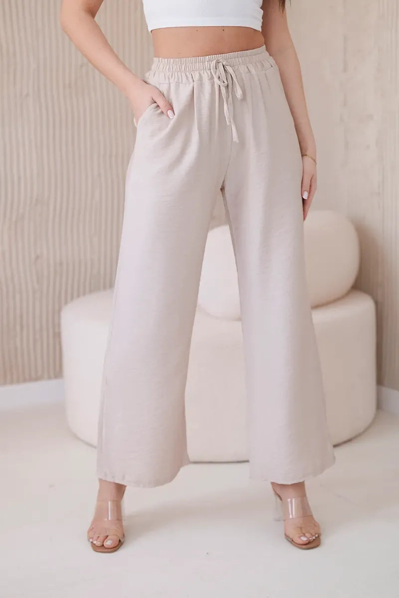 Широк прав панталон от вискоза 6695R