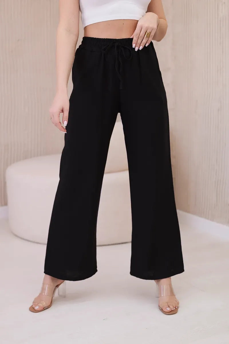 Широк прав панталон от вискоза 6695R