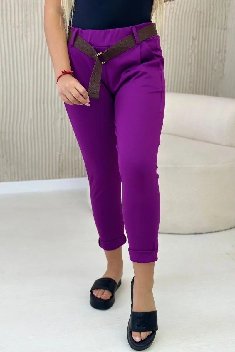 Зимен панталон с колан Punto Milano 6773E