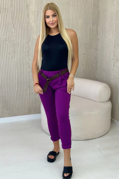 Зимен панталон с колан Punto Milano 6773E