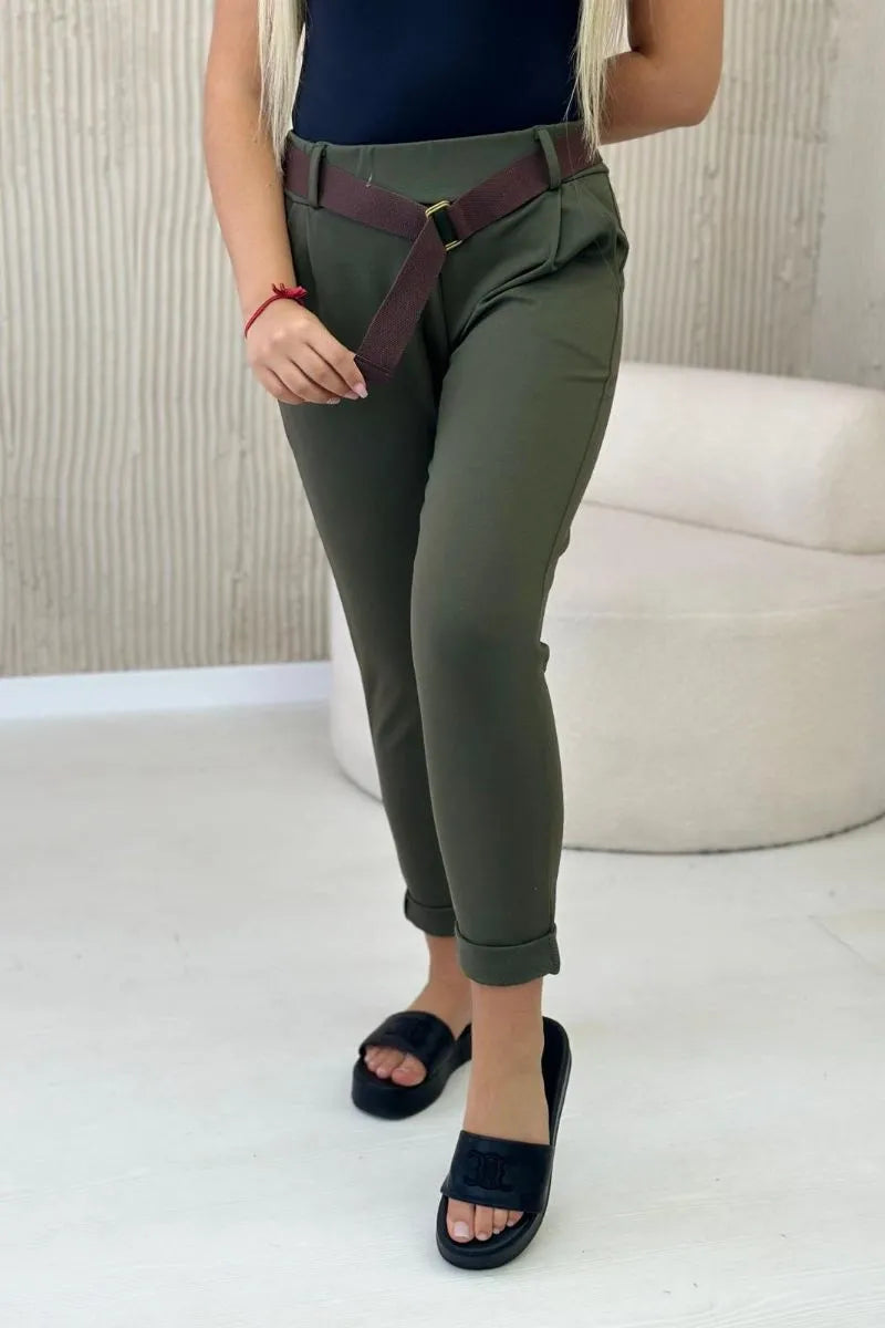 Зимен панталон с колан Punto Milano 6773E