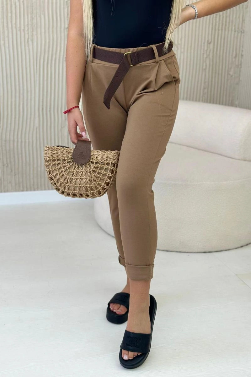 Зимен панталон с колан Punto Milano 6773E