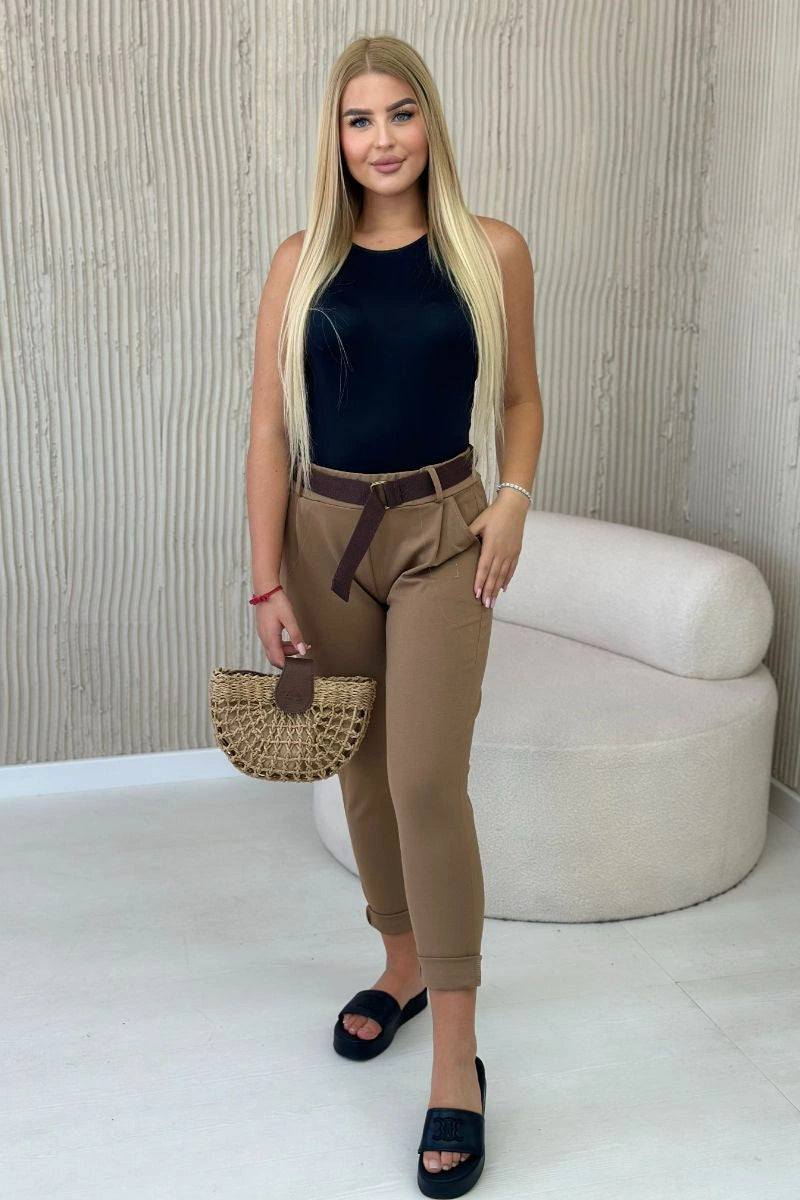 Зимен панталон с колан Punto Milano 6773E