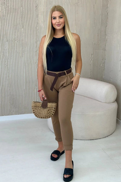 Зимен панталон с колан Punto Milano 6773E