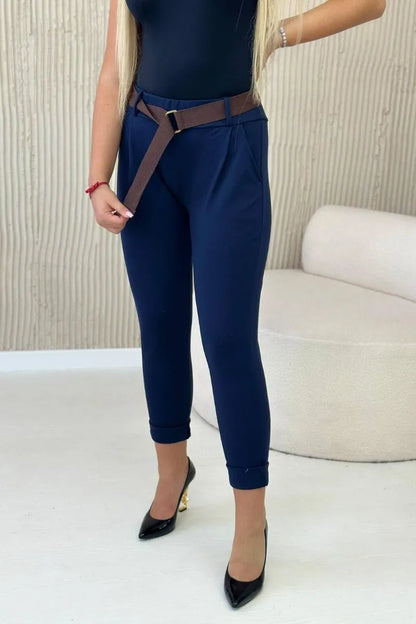 Зимен панталон с колан Punto Milano 6773E