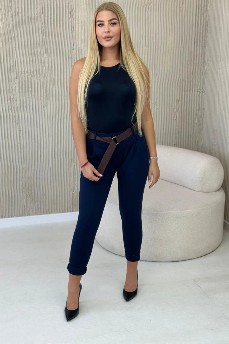 Зимен панталон с колан Punto Milano 6773E