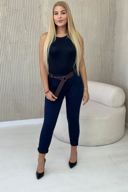 Зимен панталон с колан Punto Milano 6773E