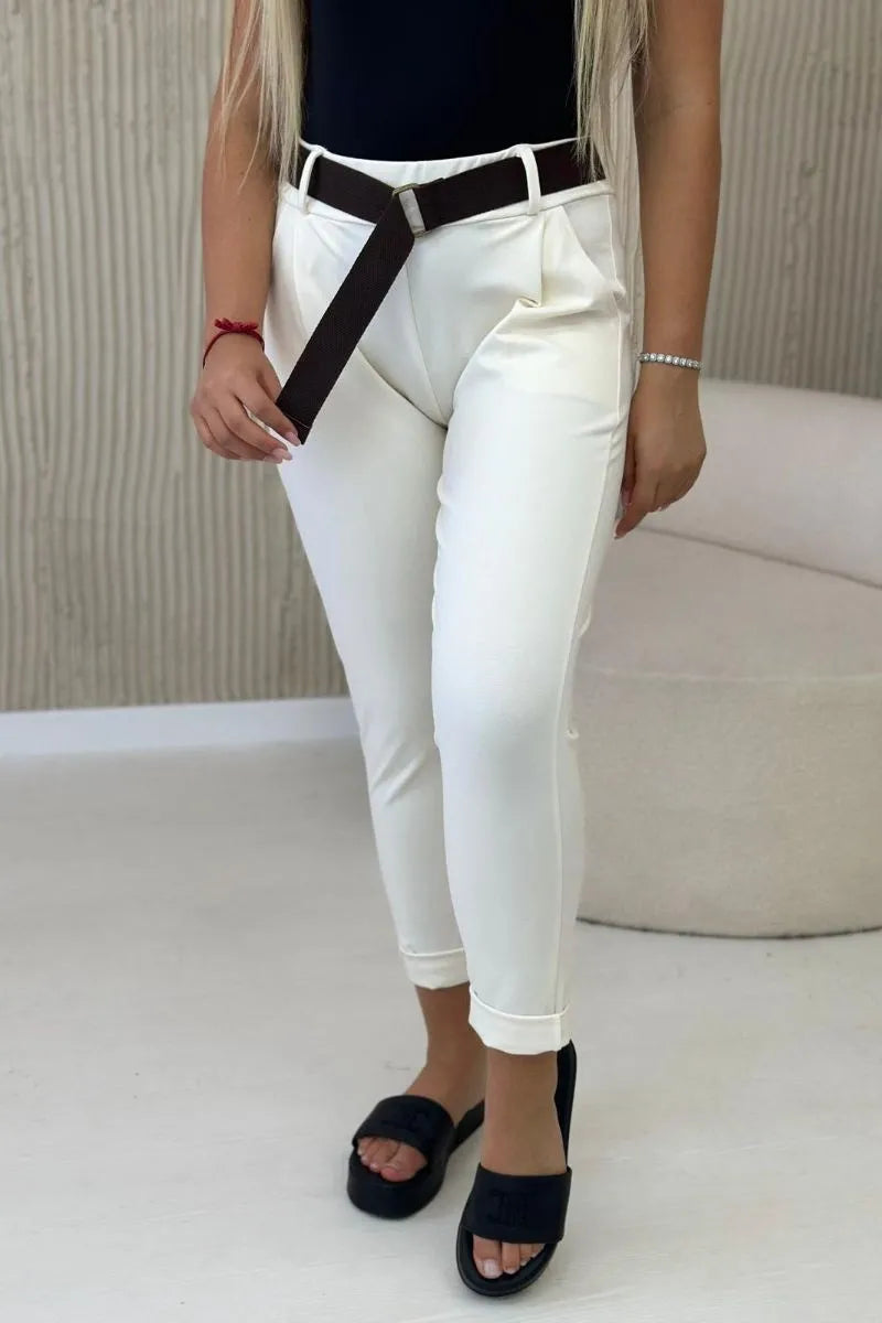 Зимен панталон с колан Punto Milano 6773E