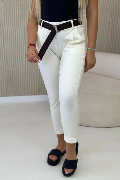 Зимен панталон с колан Punto Milano 6773E