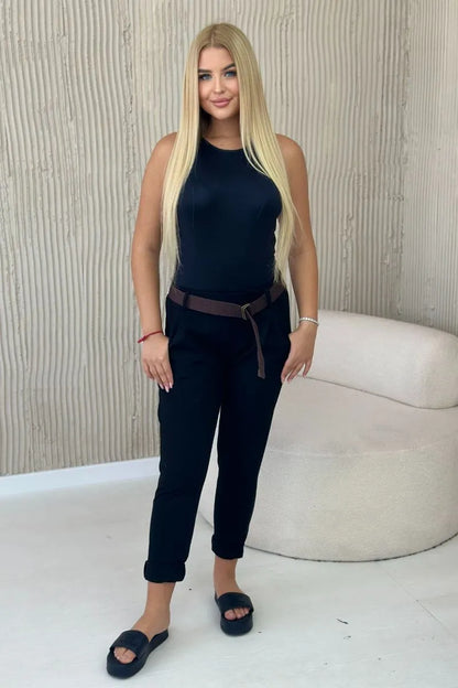 Зимен панталон с колан Punto Milano 6773E