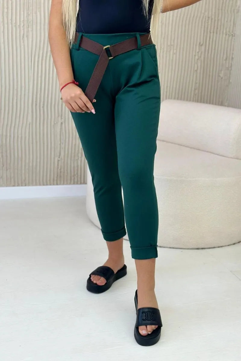 Зимен панталон с колан Punto Milano 6773E