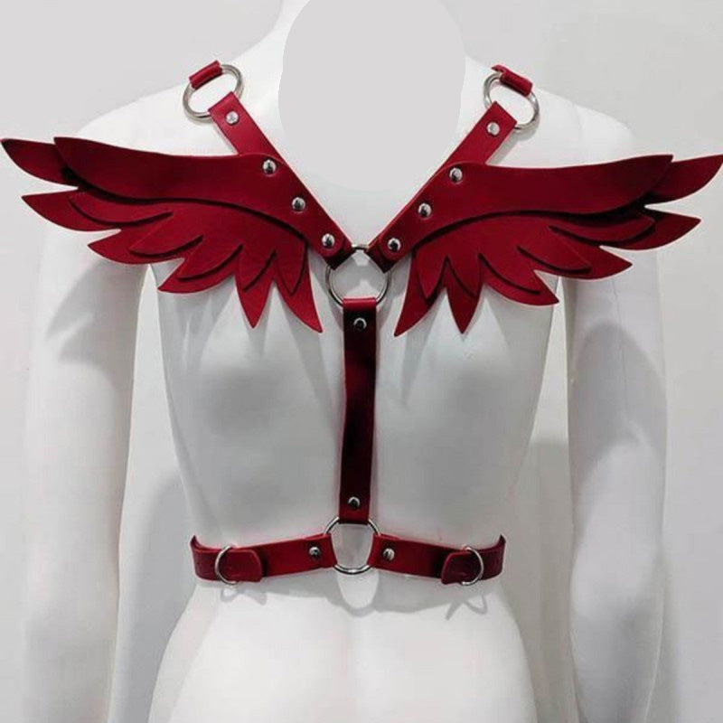 Черен харнес с крила AA-700893