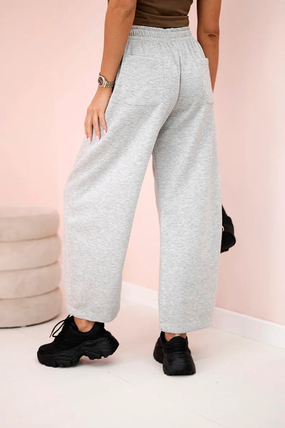 Панталон с маслено покритие и връзки на талията 7305