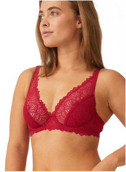 Дантелен сутиен с полуподплатени чаши и банели NATURANA 7675