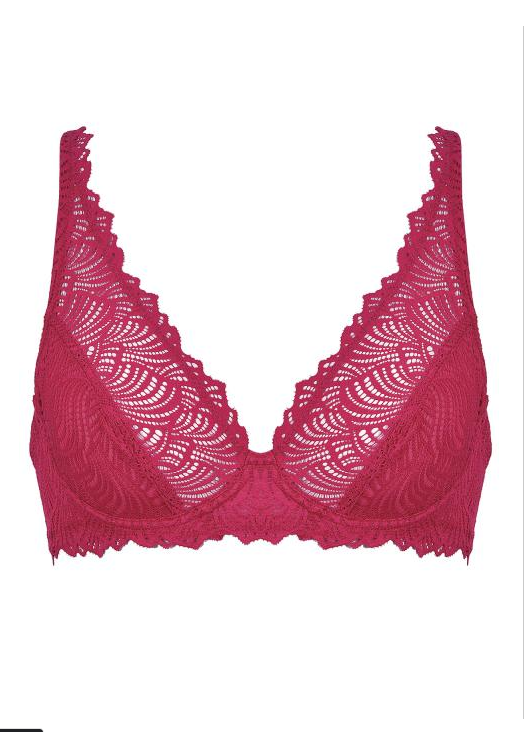 Дантелен сутиен с полуподплатени чаши и банели NATURANA 7675
