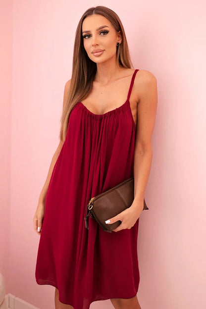 Рокля от вискоза с тънки презрамки 81541