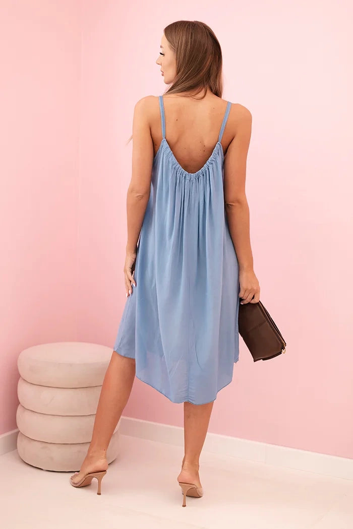 Рокля от вискоза с тънки презрамки 81541