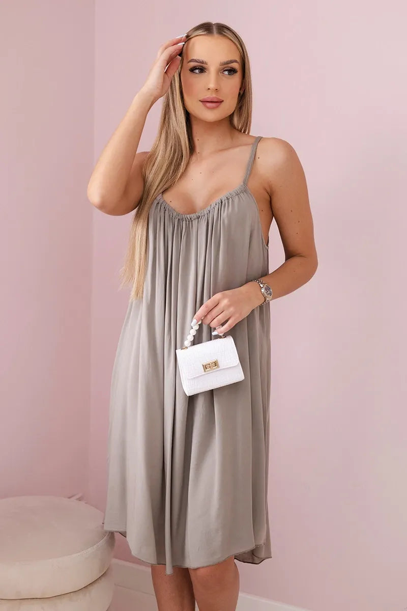 Рокля от вискоза с тънки презрамки 81541